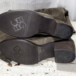 BCBGeneration Shoes - Over the Knee High Suede Leather Boots Olive Gray BCBGeneration Shoes - Over the Knee High Suede Leather Boots Olive Gray